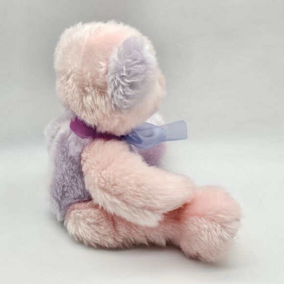 First & Main Teddy Bear Plush CAITLYN Pink & Lavender Stuffed Animal Toy 1684 8" - Picture 4 of 12